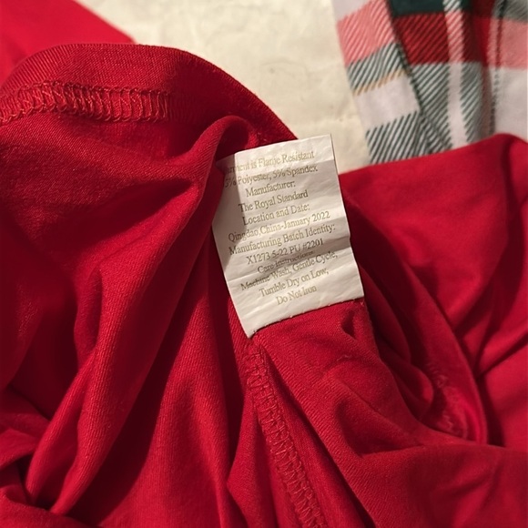 ROYAL STANDARD MANSFIELD PLAID RUFFLE SLEEP PANTS & RED TOP GIRLS M (8) - Picture 8 of 8